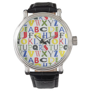 Reloj De Pulsera Letras de colores brillantes de Megan Meagher