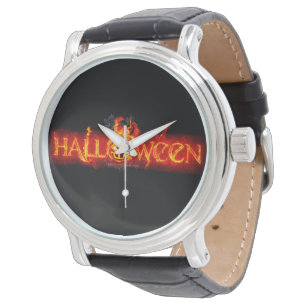 Reloj De Pulsera Letras ígneas masivas de SlipperyJoe's Halloween c