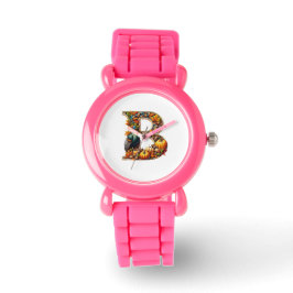 Reloj De Pulsera Letter B in Thanksgiving style