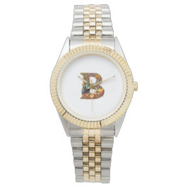 Reloj De Pulsera Letter B in Thanksgiving style