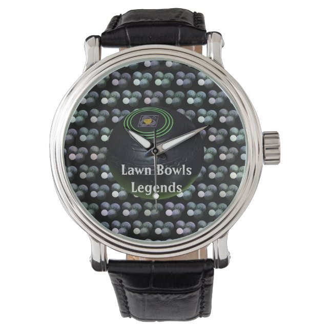 Reloj De Pulsera Leyendas del bowling en césped, ver (Anverso)
