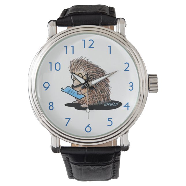 Reloj De Pulsera Leyendo Porcupine (Anverso)