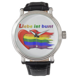 Reloj De Pulsera LGBT - Regenbogen 2 - Liebe eWatch Armbanduhr
