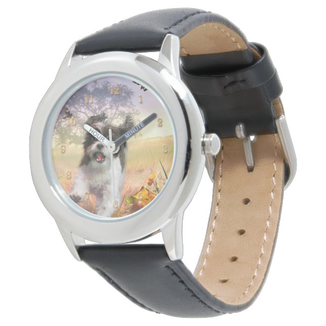 Reloj De Pulsera Lhasa Apso Dog High Tail (Angular)