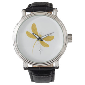 Reloj De Pulsera libélula amarilla