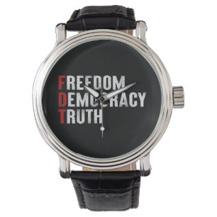 Reloj De Pulsera Libertad Democracia Verdad