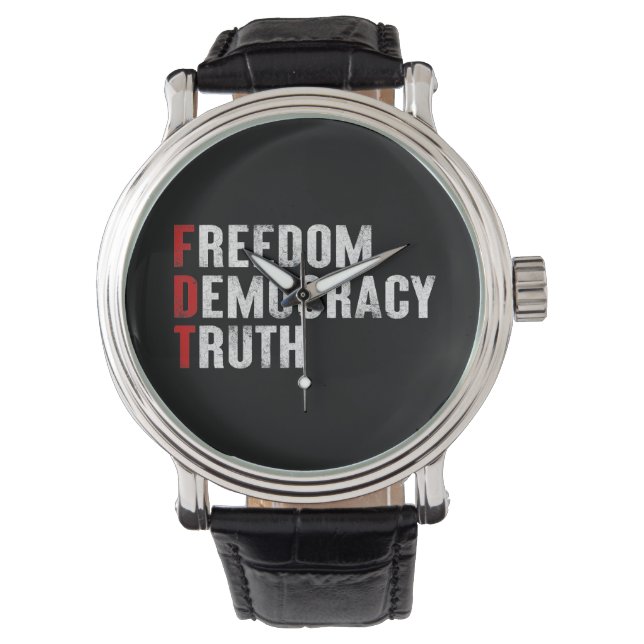 Reloj De Pulsera Libertad Democracia Verdad (Anverso)