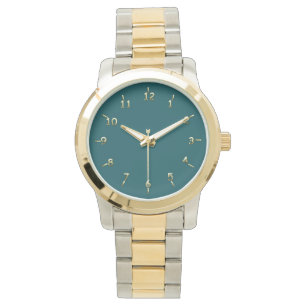 Reloj De Pulsera Libertad en verde y oro