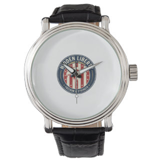 Reloj De Pulsera Libertad Oculta Patriótica Ilusión Óptica Patrióti