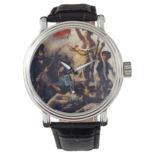 Reloj De Pulsera Liberty Leading People Pintando a Eugène Delacroix (Anverso)