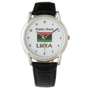 Reloj De Pulsera Libia y bandera de Libia personalizadas