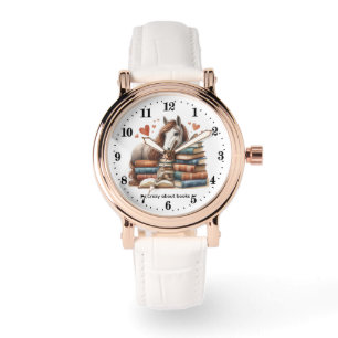 Reloj De Pulsera Libro de caballo lindo personalizable loco