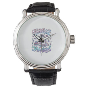 Reloj De Pulsera Libro de Unicornio y Tipografía de Idea de Regalo