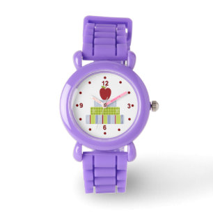 Reloj De Pulsera Libros apilados de maestro y Apple Watch