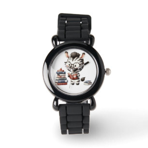 Reloj De Pulsera Libros de lectura de cebra.