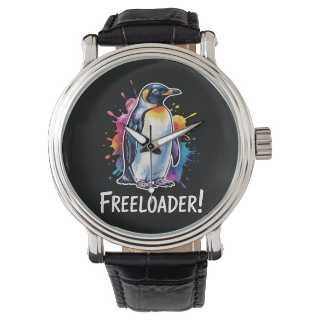 Reloj De Pulsera Líder rebelde pingüino resiste la política (Anverso)