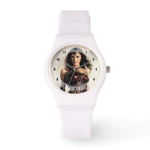 Reloj De Pulsera Liga de la Justicia Mujer Maravilla En El Campo D