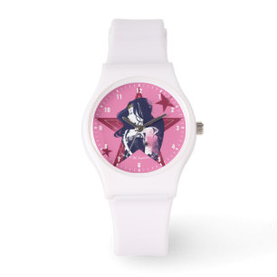 Reloj De Pulsera Liga de la Justicia Mujer Maravilla y arte pop de