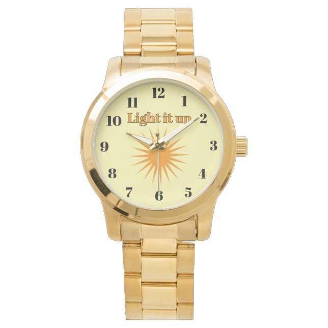 Reloj De Pulsera Light it up, yellow (Anverso)