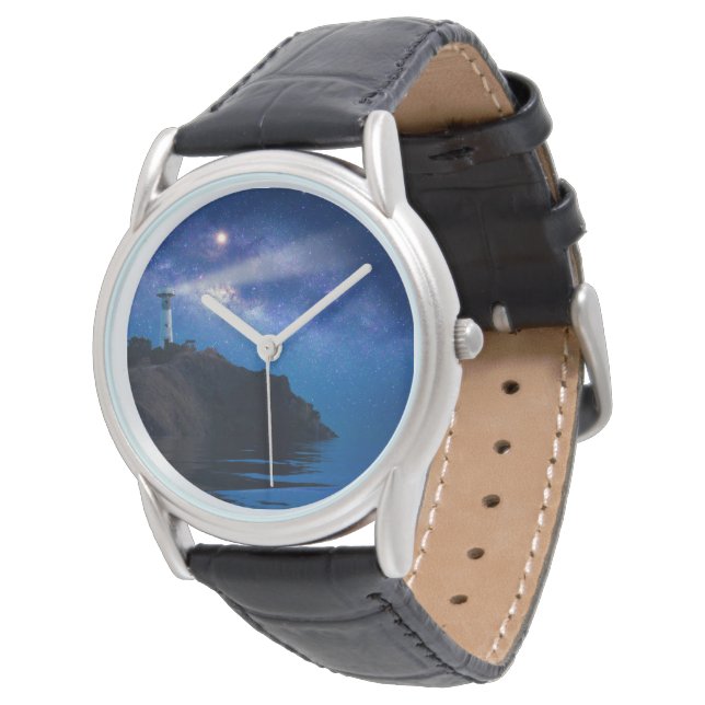 Reloj De Pulsera Lighthouses | Starry Night Lighthouse (Angular)
