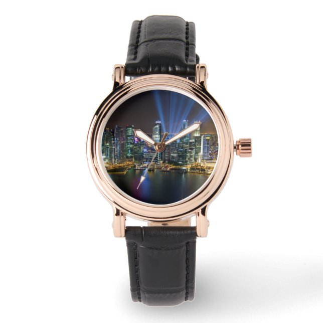 Reloj De Pulsera Lightshow del centro de Singapur (Anverso)