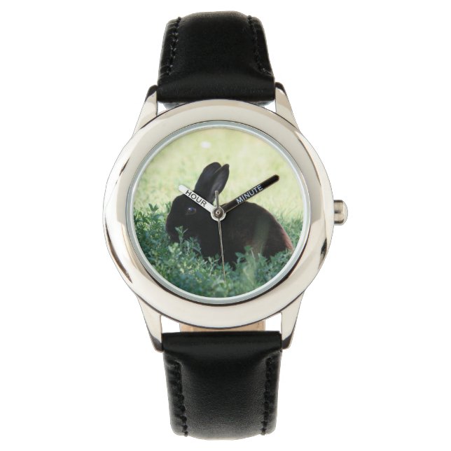 Reloj De Pulsera Lil Black Bunny (Anverso)
