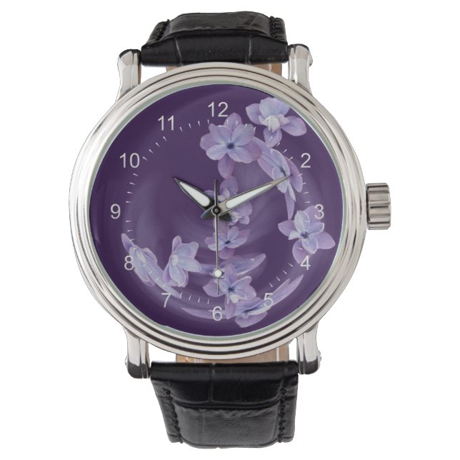 Reloj De Pulsera Lilac en círculo (Anverso)