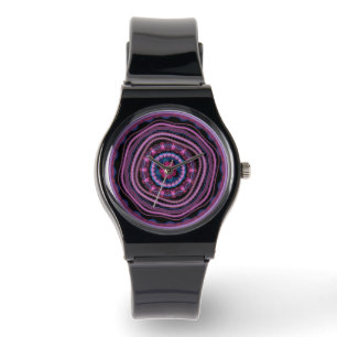 Reloj De Pulsera Lilac rosa azul Mandala