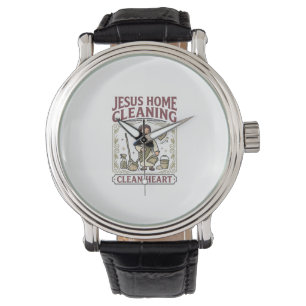 Reloj De Pulsera Limpieza del Hogar de Jesús Limpia el Corazón Limp