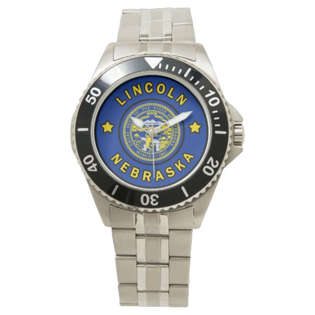 Reloj De Pulsera Lincoln Nebraska (Anverso)