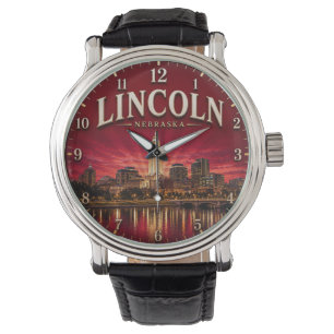 Reloj De Pulsera Lincoln Nebraska Capital City Skyline