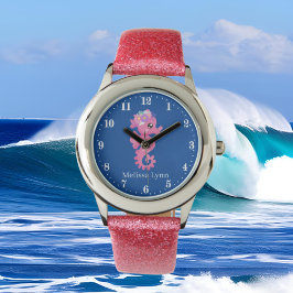 Reloj De Pulsera linda caballito de mar añadir nombre