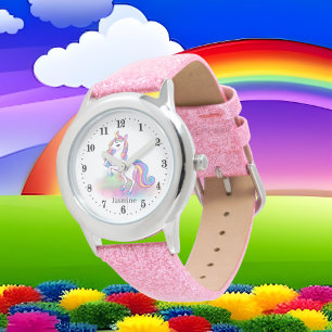 Reloj De Pulsera linda fantasía unicorn agregar nombre Watch