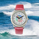 Reloj De Pulsera linda flotación de gnome flamingo de playa flotant<br><div class="desc">linda flotación de la playa gnome flamingo flotante Watch</div>