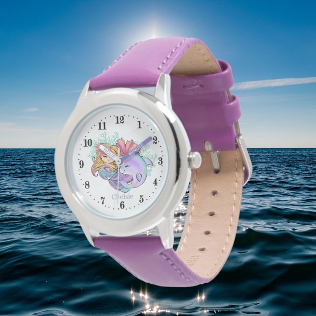 Reloj De Pulsera linda playa de sirena delfín añadir nombre (Subido por el creador)