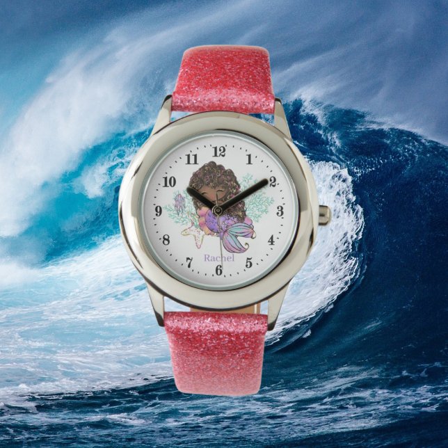 Reloj De Pulsera linda sirena de playa agregar nombre fantasía (Subido por el creador)