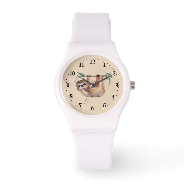 Reloj De Pulsera lindas amantes de los animales perezosos mujeres (Anverso)