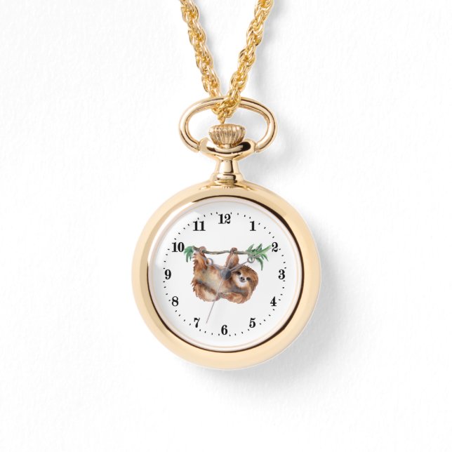 Reloj De Pulsera lindas amantes de los animales perezosos mujeres (Anverso)