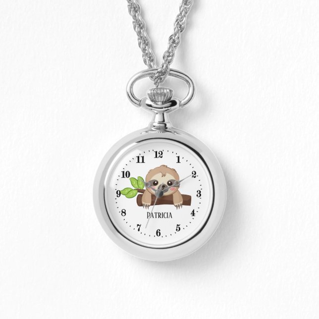 Reloj De Pulsera lindas amantes de los animales perezosos mujeres (Anverso)