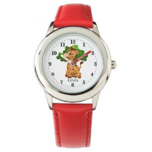 Reloj De Pulsera lindas jirafas de la jungla de unisex