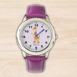 Reloj De Pulsera Lindo Animales de la Selva Niña Jirafa