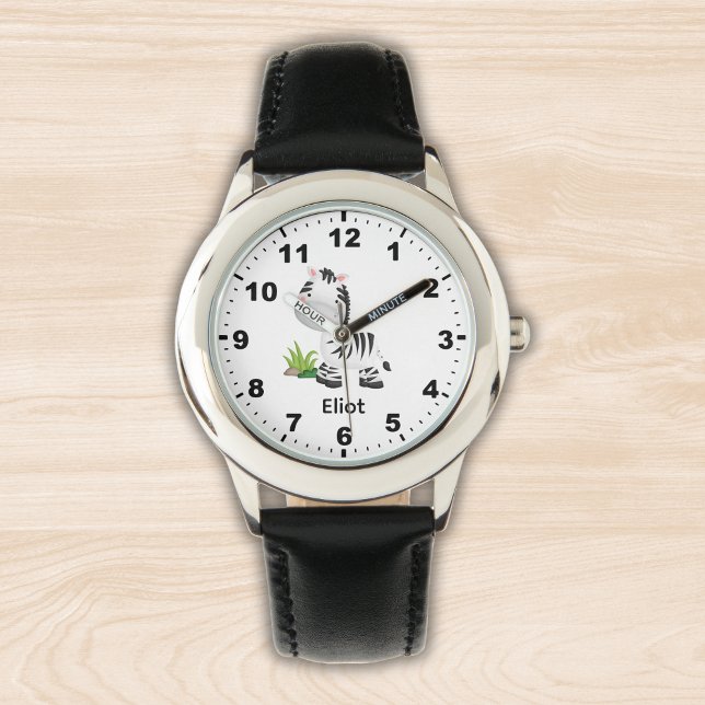 Reloj De Pulsera Lindo Animales de la Selva Niño Zebra  (Subido por el creador)