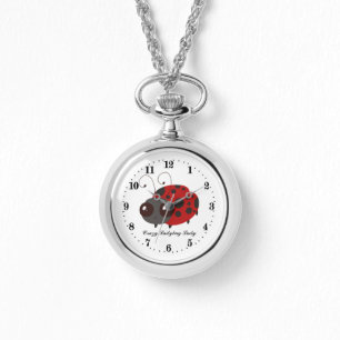 Reloj De Pulsera lindo loco ladybug amante añadir texto