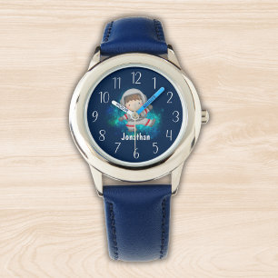 Reloj De Pulsera Lindo Patron de Nave Espacial Niños