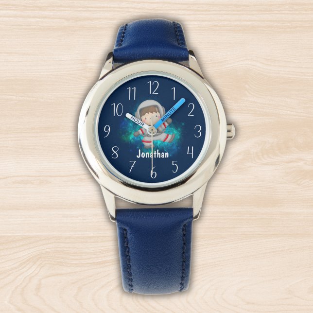 Reloj De Pulsera Lindo Patron de Nave Espacial Niños (Subido por el creador)