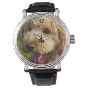 Reloj De Pulsera Lindo perro Goldendoodle