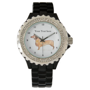 Reloj De Pulsera Lindo perro salchicha Weiner cachorro perro animal