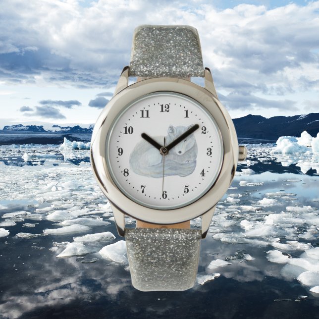 Reloj De Pulsera lindos amantes del zorro ártico Watch (Subido por el creador)