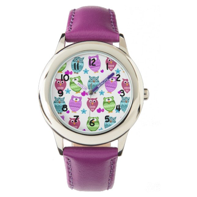Reloj De Pulsera lindos búhos (Anverso)
