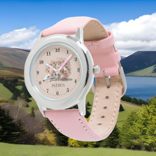 Reloj De Pulsera lindos chicas amantes de hedgehog añaden nombre